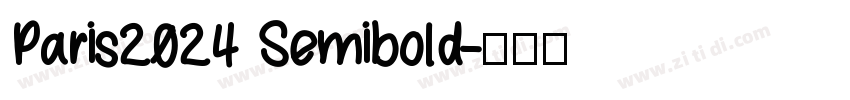 Paris2024 Semibold字体转换